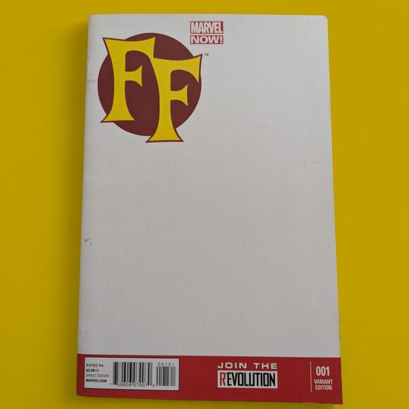 Fantastic Four Comic Book Variant #1 Blank Cover Marvel Now! FF Join Revolution - Picture 1 of 5